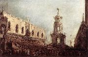 GUARDI, Francesco Carnival Thursday on the Piazzetta dgs USA oil painting reproduction
